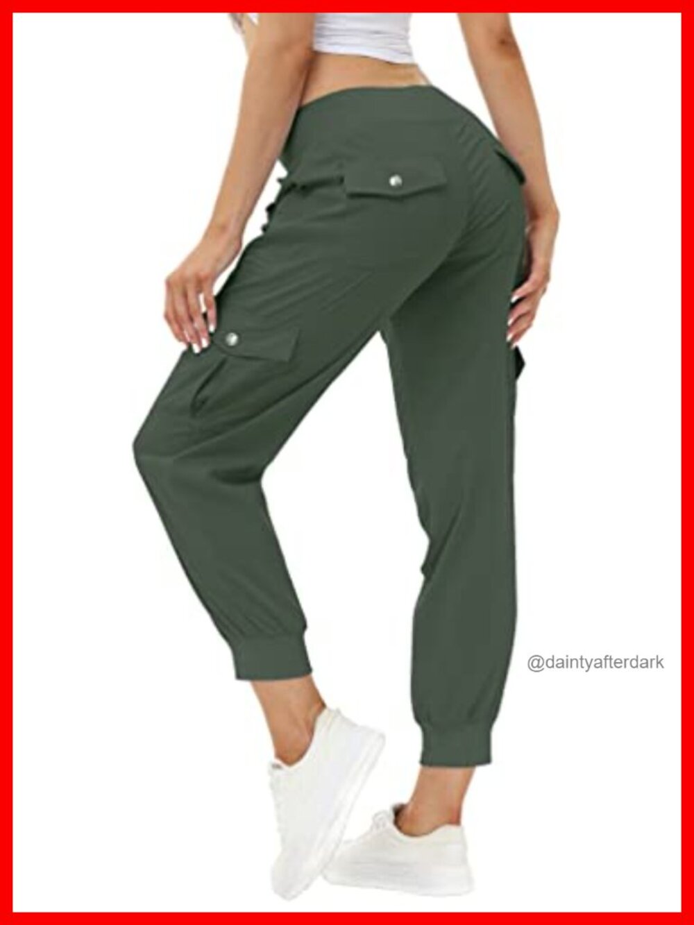 Women's Lightweight Hiking Cargo Pants Quick Dry Tapered Joggers